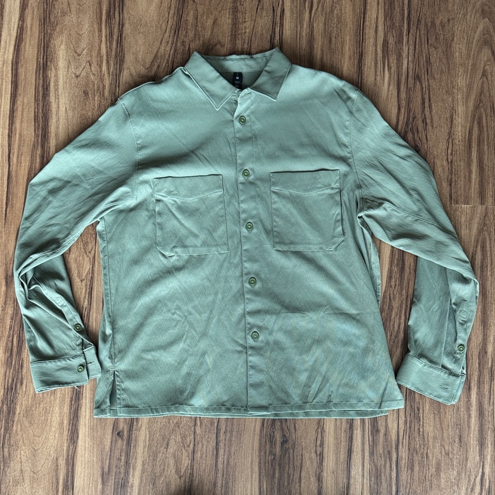 lululemon athletica Green Oversized Casual Button Down Shirt